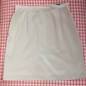 Stanley Blacker gabardine A Line skirt khaki color